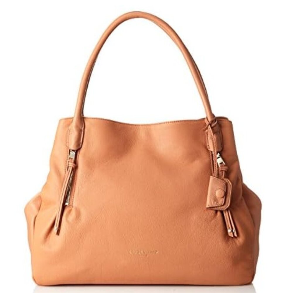 Elegant Tan Leather Tote Bag